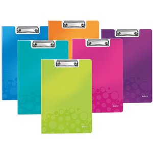 LEITZ Porte-bloc à rabat WOW, A4, polyfoam, rose métallisé