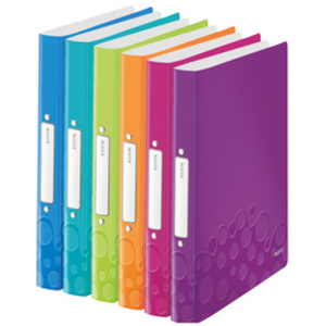LEITZ Classeur à anneaux WOW, A4, PP, 2 anneaux, bleu