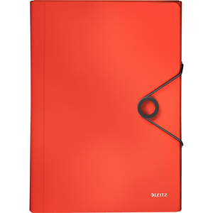 LEITZ Trieur ménager Solid, A4, PP, 6 compartiments, rouge