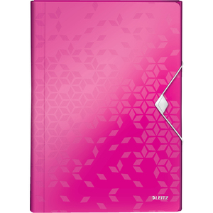 LEITZ Trieur ménager WOW, A4, PP, 6 compartiments, rose