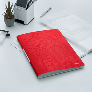 LEITZ Protège-documents WOW, A4, PP, 20 pochettes, rouge