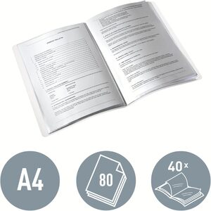LEITZ Protège-documents WOW, A4, PP, 40 pochettes, jaune