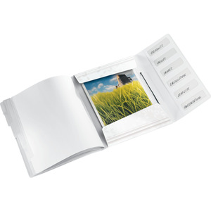 LEITZ Chemise de rangement WOW, A4, PP, blance métallisé
