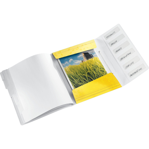 LEITZ Chemise de rangement WOW, A4, PP, jaune métallisé
