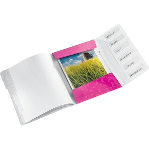 LEITZ Chemise de rangement WOW, A4, PP, rose métallisé