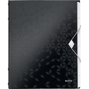 LEITZ Chemise de rangement WOW, A4, PP, noir métallisé