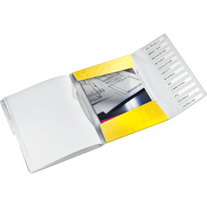 LEITZ Chemise de rangement WOW, A4, PP, jaune métallisé  - 56058