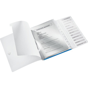 LEITZ Chemise de rangement WOW, A4, PP, bleu métallisé  - 56057