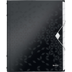 LEITZ Chemise de rangement WOW, A4, PP, noir métallisé