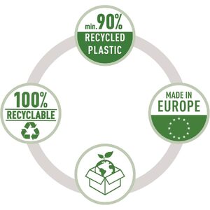 LEITZ Protège-documents Recycle, A4, PP, 20 pochettes, rouge