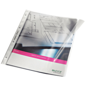 LEITZ Pochette perforée avec rabat, A4, PP, 0,12 mm