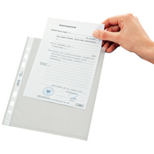 LEITZ pochette perforée, format A5, PP, transparent, 0,08 mm