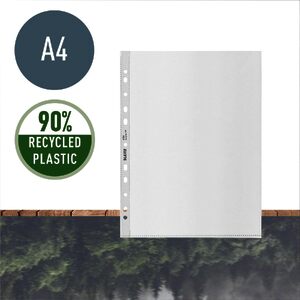 LEITZ Pochette perforée Recycle, A4, PP, grainé, 0,10 mm