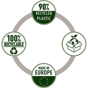 LEITZ Pochette perforée Recycle, A4, PP, grainé, 0,10 mm