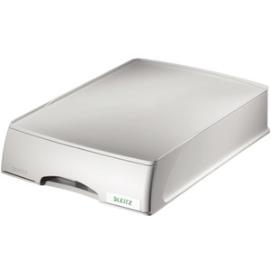 LEITZ Corbeille à courrier-tiroir Plus, format A4, gris