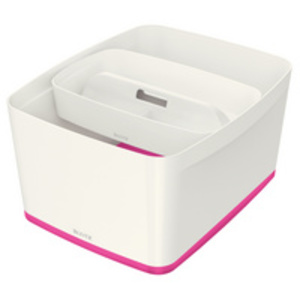 LEITZ Boîte de rangement My Box, 18 litres, blanc / rose
