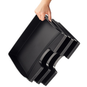 LEITZ Corbeille à courrier Plus Standard, A4 paysage, gris