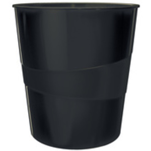 LEITZ Corbeille à papier WOW, en plastique, 15 litres, rouge