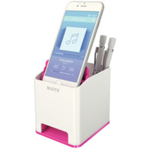 LEITZ Pot à crayons Sound WOW Duo Colour, bleu