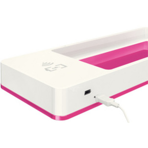 LEITZ Plumier WOW Duo Colour, chargeur à induction, blanc