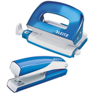 LEITZ Kit mini agrafeuse et perforateur Nexxt WOW, blanc