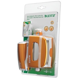 LEITZ Kit mini agrafeuse et perforateur Nexxt WOW, blanc