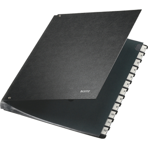 LEITZ Classeur à soufflet, A4, 1-12, 12 compartiments, noir,