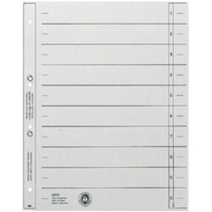 LEITZ Intercalaires, format A4, en carton solide 200 g/m2