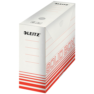LEITZ Boîte à archives Solid, (L)100 mm, blanc/noir