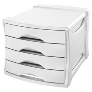 Esselte Module de classement Europost, 4 tiroirs, gris /noir  - 61284