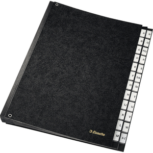 esselte Trieur carton, A4, A-Z, papier carton, noir