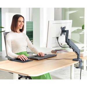 LEITZ Bras simple pour écran Ergo, gris velours