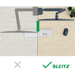 LEITZ Bras double pour écrans Ergo Dual, gris foncé