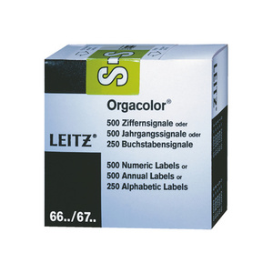 LEITZ Onglet alphabétique 'B' sur Rouleau, jaune,autocollant