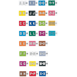 LEITZ onglet alphabétique 'I' sur Rouleau, gris, autocollant