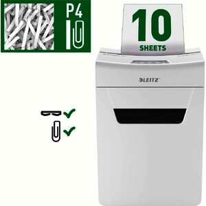 LEITZ Destructeur de documents IQ Protect Premium 10X, blanc