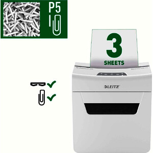 LEITZ Destructeur de documents IQ Protect Premium 3M, blanc