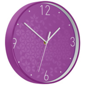 LEITZ Horloge murale WOW, mouvement à quartz, violet