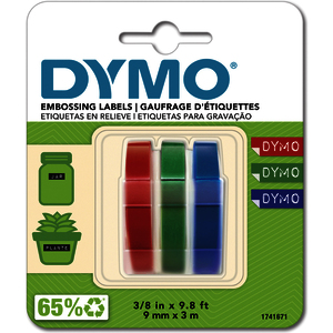 DYMO Ruban d'estampage 3D, 9 mm x 3 m, assorti