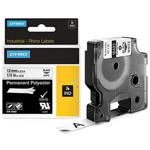 DYMO RHINO Etiquette industrielle en polyester métallique
