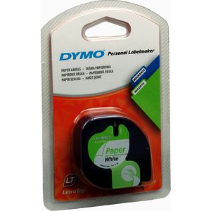 DYMO Ruban d'étiquette LetraTag, papier, 12 mm x 4 m  - 62488