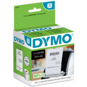 DYMO Etiquettes pour reçus LabelWriter, 57 mm x 91 m, blanc