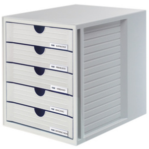 HAN Module de classement SYSTEMBOX, 5 tiroirs, noir