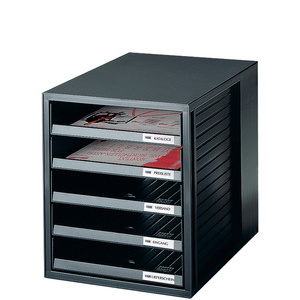 HAN Module de classement, 5 tiroirs ouverts, noir  - 67672