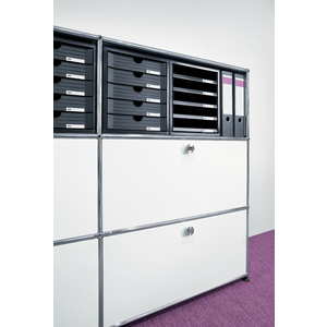 HAN Module de classement, 5 tiroirs ouverts, gris/bleu