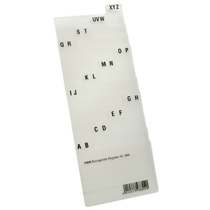 HAN Index alphabétique A-Z, PP, A8 paysage, translucide, 12