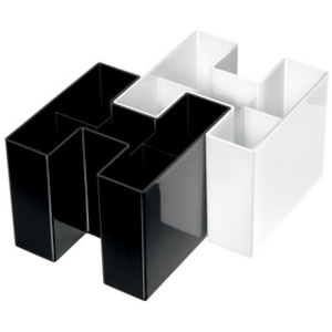 HAN Multipot à crayons BRAVO, 5 compartiments, noir