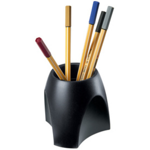 HAN Pot à crayons DELTA Silber Edition, argent/noir