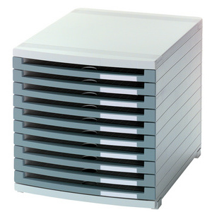 HAN Module de classement CONTUR, 10 tiroirs ouverts, gris