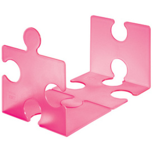 HAN Serre-livres PUZZLE, set de 2, bleu translucide